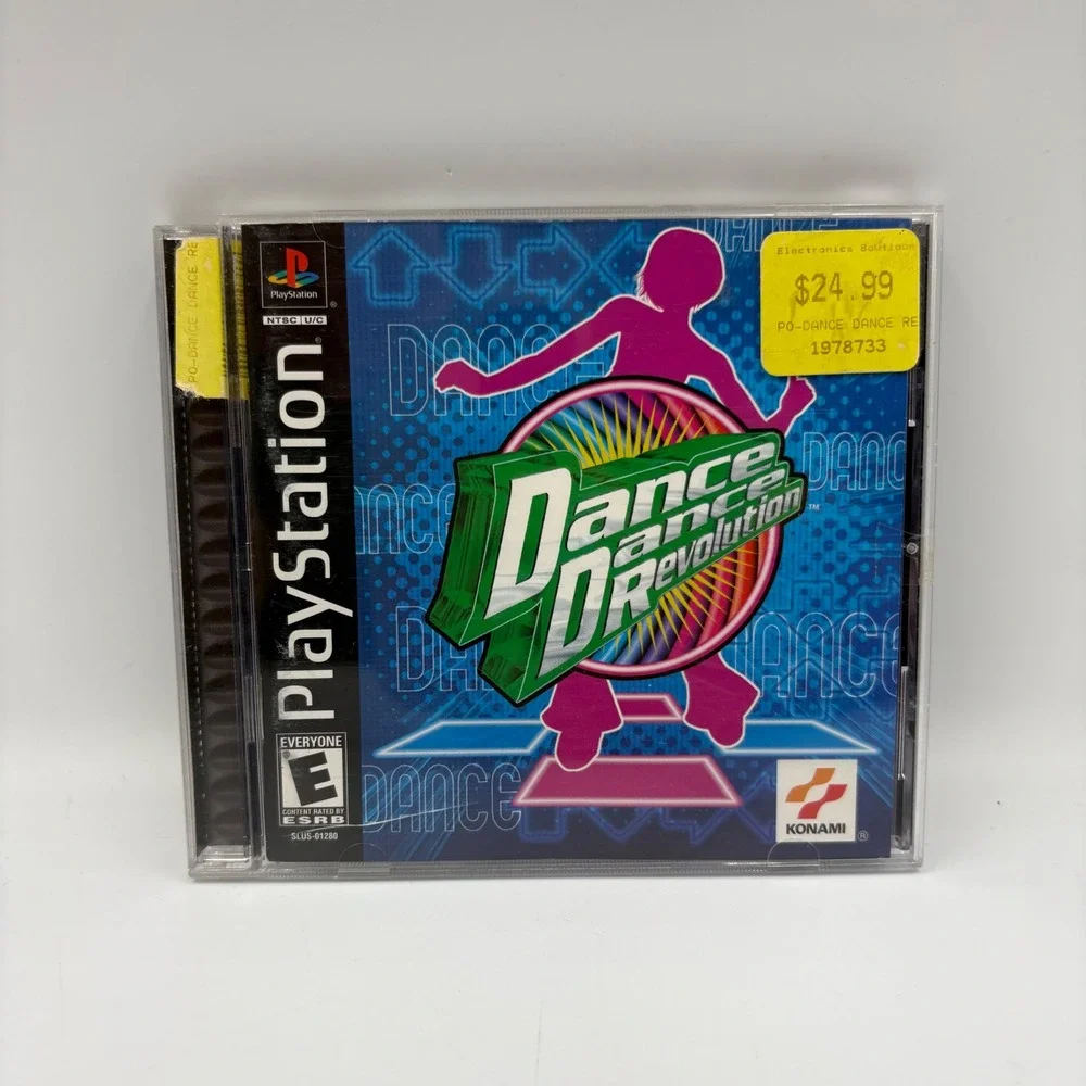 Konami Dance Dance‎ Revolution PlayStation 1 PS1 Pink Good SLUS-01280